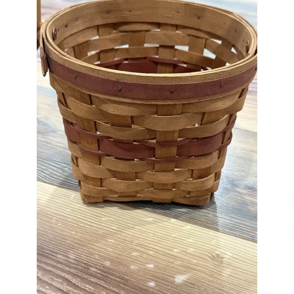 LONGABERGER CHRISTMAS COLLECTION POINSETTIA BASKET 1988 EDITION SIGNED